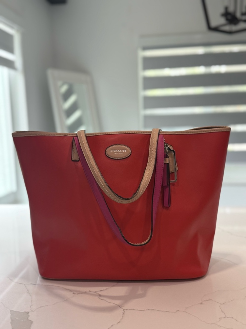 Coach Fuchsia Metro Park Tote Bag – Stunning Color– HUGE-Lightly Used Authentic